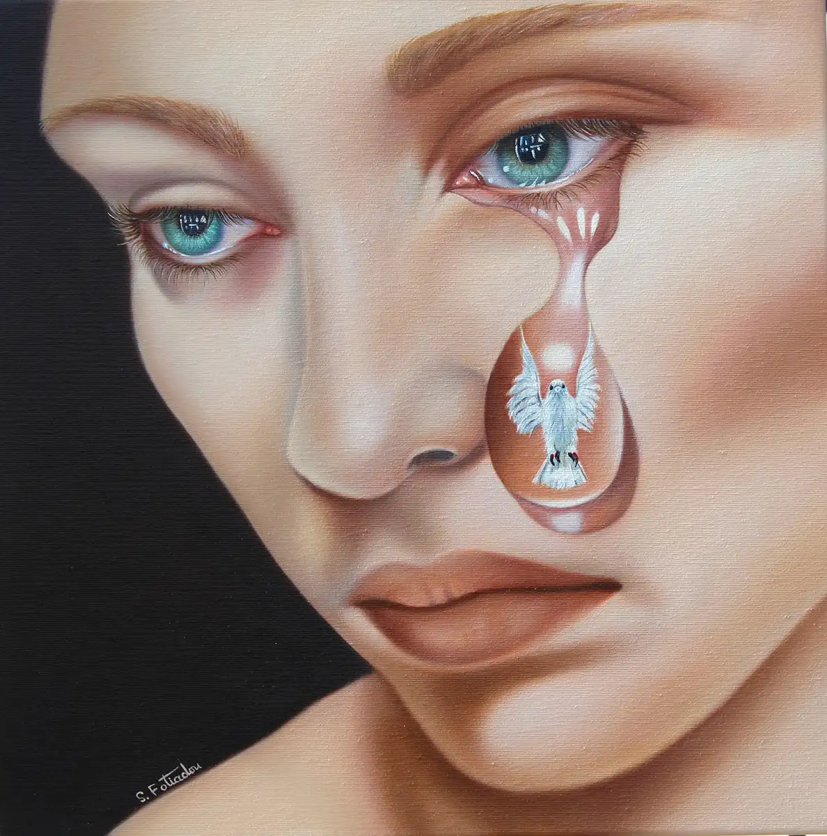 Let's fly, 50x50cm, oil on canvas.JPG