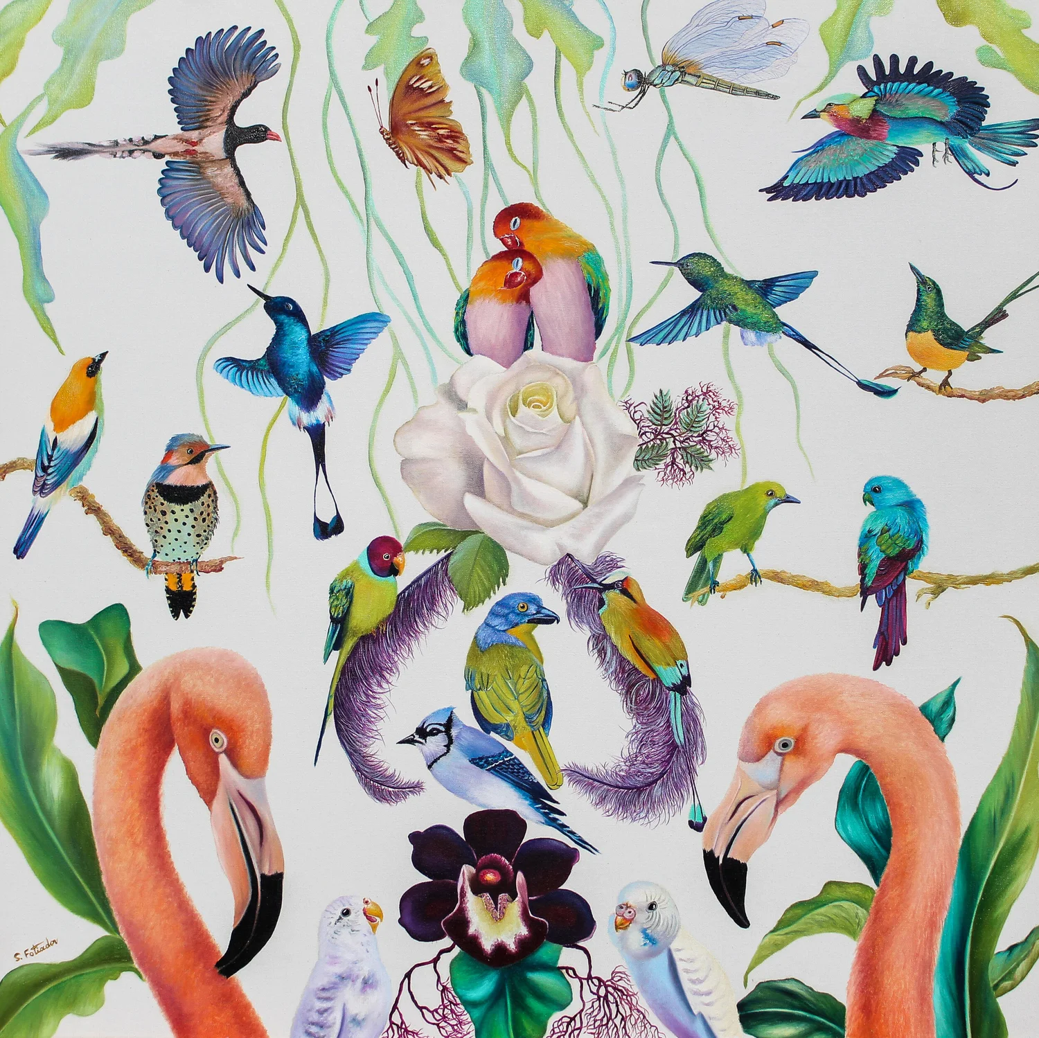 Garden of Eden, 90x90cm, oil on canvas