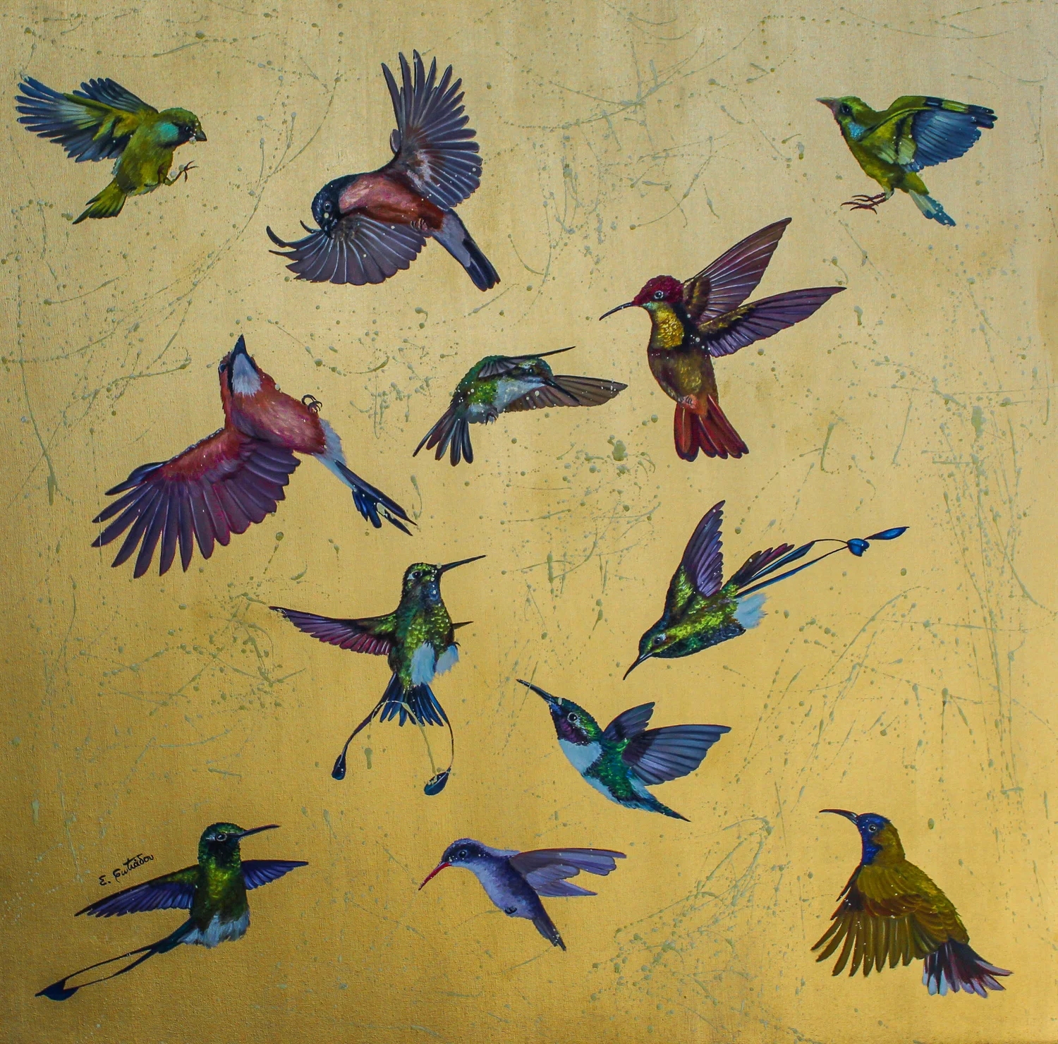 Garden of Eden, 90x90cm, oil on canvas