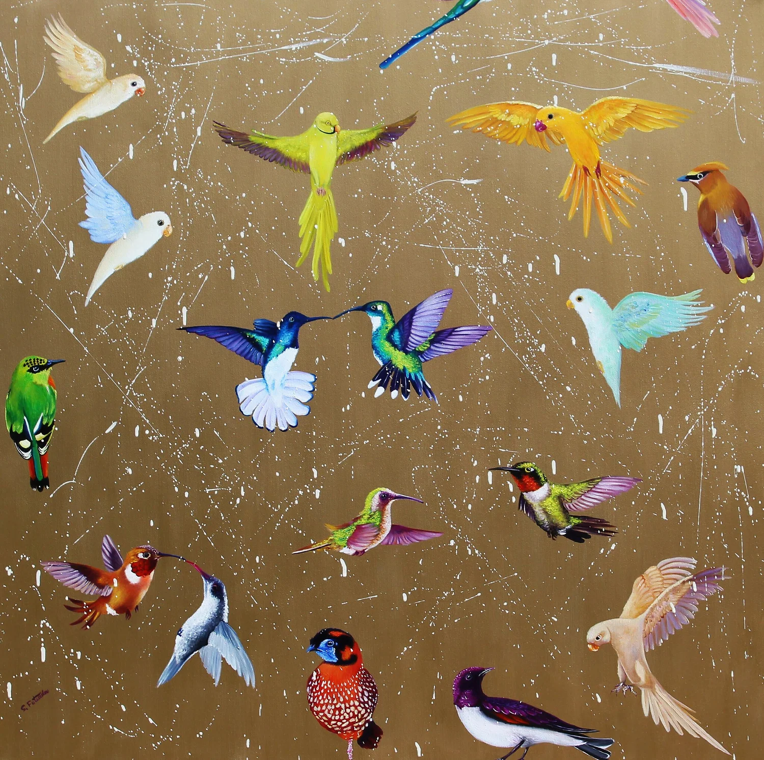 Garden of Eden, 100x100cm, oil on canvas