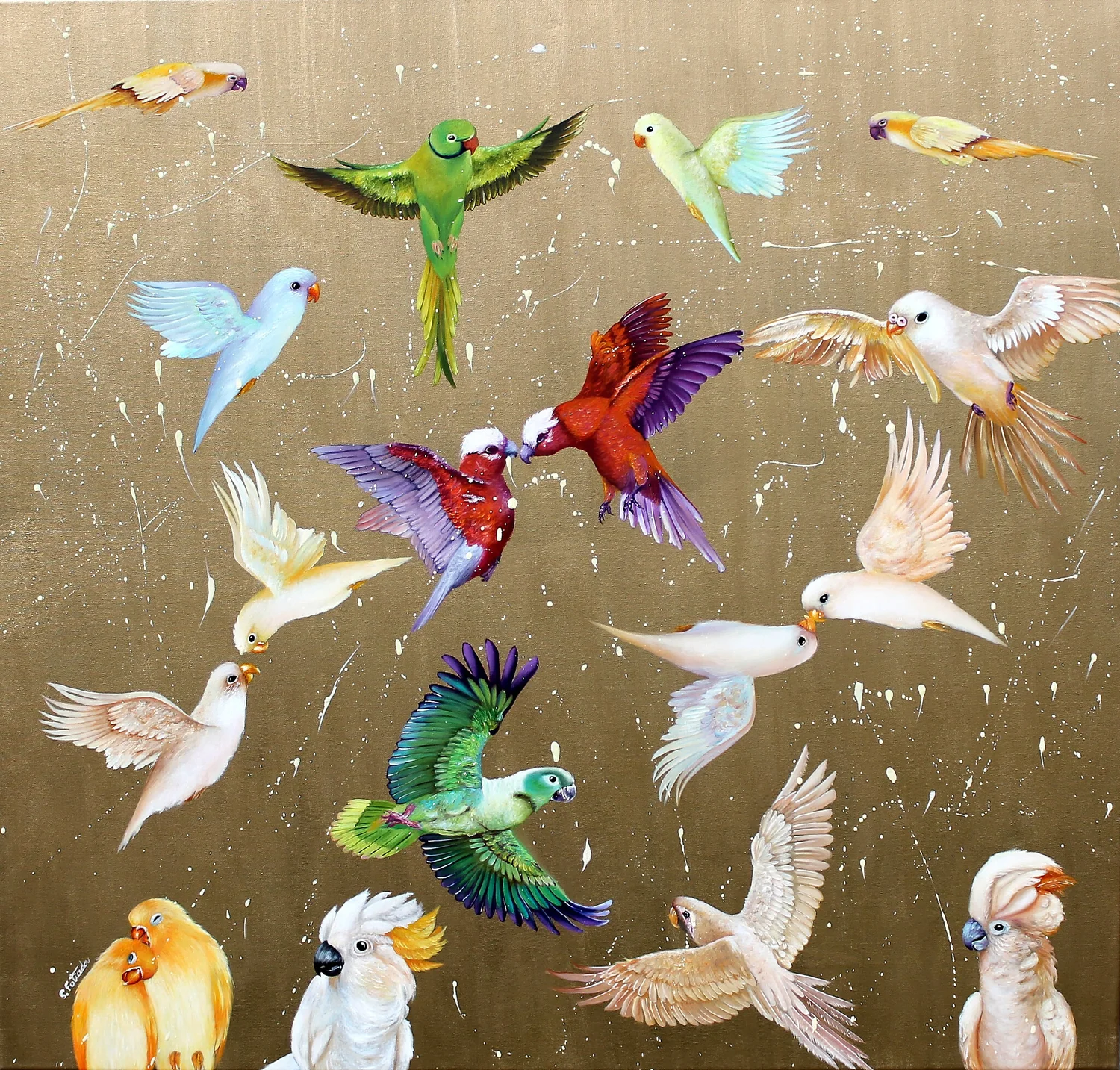 Garden of Eden, 90x90cm, oil on canvas