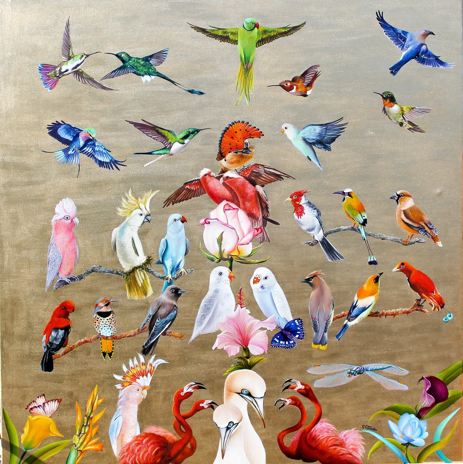 Garden of Eden, 130x27cm, oil on canvas