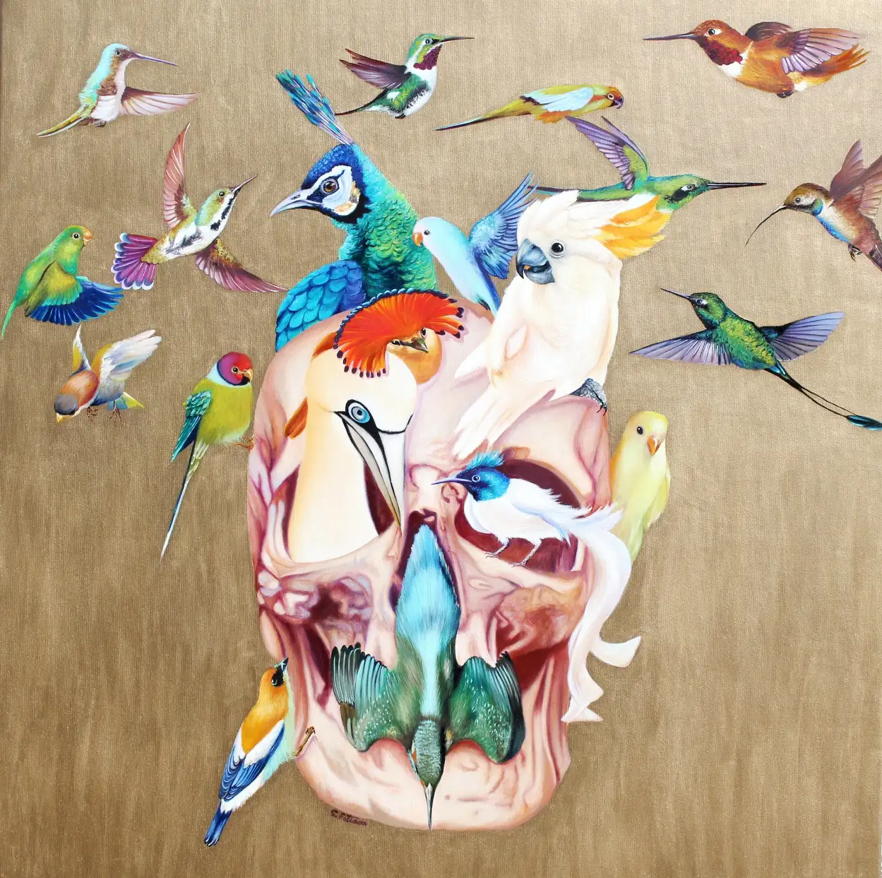 Garden of Eden, 88x88cm, oil on canvas