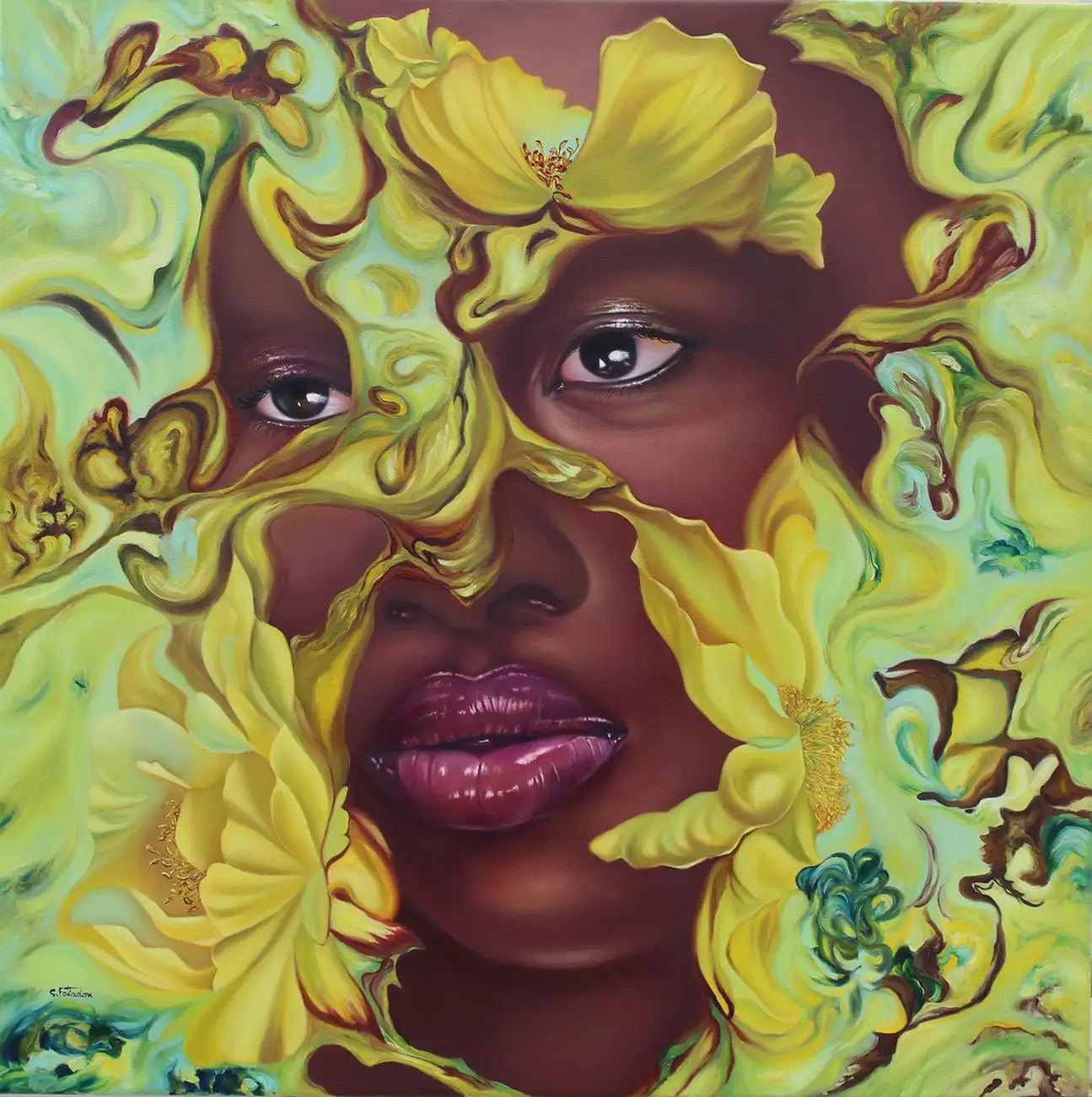 Garden of Eden, 90x90cm, oil on canvas