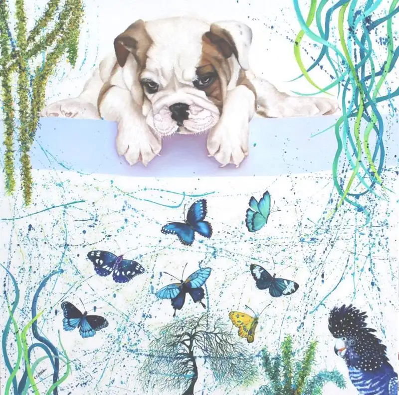 Garden of Eden, 90x90cm, oil on canvas